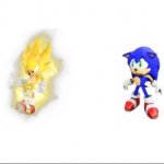 Super Sonic vs. Sad Sonic meme