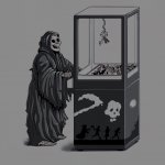 Grim Reaper at Skill Tester Claw Machine