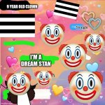 Kawaii the Toxic clown temp meme