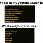 Youtube search history