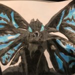 Angry Mothra Drawing