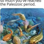 Scrolled down to Paleozoic period meme