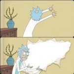 Rick ripping wall meme
