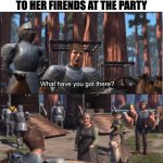 Well, I've got a talking Donkey | ME WHEN MY MOM INTRODUCE ME 
TO HER FIRENDS AT THE PARTY | image tagged in well i've got a talking donkey,memes,meme,funny,fun,shrek | made w/ Imgflip meme maker