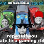Repost if u hate Lisa gaming meme