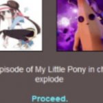Peely watches mlp and explodes