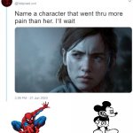(*Spoils Spider-Man No way Home for you*) | image tagged in name one character who went through more pain than her,fnf,spiderman | made w/ Imgflip meme maker