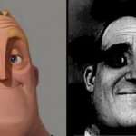 Happy vs Dark Mr. Incredible meme