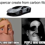 Supercar create from carbon fiber