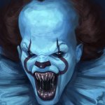 pennywise drawing with sharp teeth