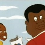 fat albert looking behind him