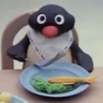 Pingu won't eat his Vegatables