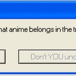 No Anime Violation Error Message