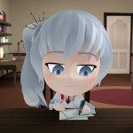 RWBY Chibi Weiss Writing template