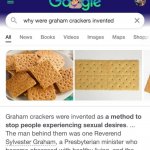 Graham Crackers do not stop sexual desires
