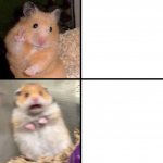 frightened hamster template