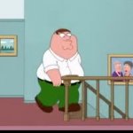 Peter Griffin falls down stairs meme