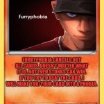 Furryphobia card template