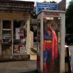 Superman Mannequin Phonebooth template