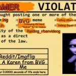 Anti-BVG Violation