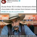 just wow | THIS IS A SPECIAL KIND OF STUPID | image tagged in sam elliott special kind of stupid,lol,stupid people,funny,funny memes,memes | made w/ Imgflip meme maker
