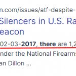 2017 registered suppressors