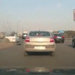 MarioKart car explosion crash highway GIF Template