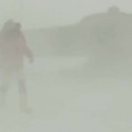 Blizzard conditions - walking GIF Template