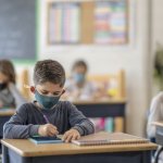Kid in school mask
