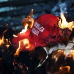 Maga hat on fire