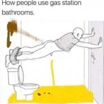 How people use gas station bathrooms
