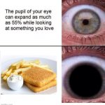 Czech Republic - fried cheese | image tagged in expanding pupil | made w/ Imgflip meme maker