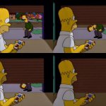 Homer Closes Garage Door