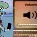 Squidward Crying Listening to Music template