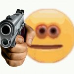 Cursed Emoji Holding an gun