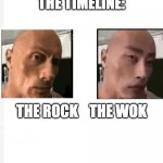 Blank Meme | ME: KILLS AN ANT
THE TIMELINE:; THE ROCK    THE WOK | image tagged in blank meme,funny memes,memes,funny,fun | made w/ Imgflip meme maker