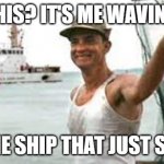 Ship Just Sailed | SEE THIS? IT'S ME WAVING BYE; ON THE SHIP THAT JUST SAILED | image tagged in forrest gump | made w/ Imgflip meme maker