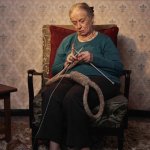 Granny Knitting | I'M KNITTING A NICE TIE; FOR THE FOLKS IN WASHINGTON | image tagged in knitting noose | made w/ Imgflip meme maker