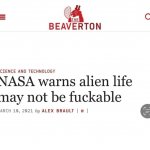 NASA warns alien life may not be fuckable