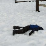 Face down in snow template