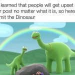 Kermit the dinosaur meme