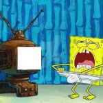 spongebob jerking off to tv