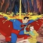 Superman Saving Lois from Michael Todd