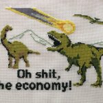 Dinosaurs oh shit the economy meme