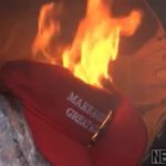 burning Maga hat Republican terrorist Trump Militia GIF Template