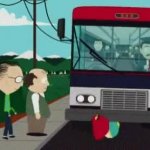 South park under the bus GIF Template