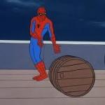 spiderman barrel meme