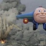 Plane running from fire template