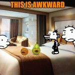 Cruise ship bedroom | THIS IS AWKWARD | image tagged in cruise ship bedroom | made w/ Imgflip meme maker