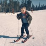 Peter skiing